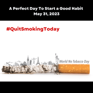 On World No Tobacco Day, May 31, 2023, join us on a transformative path towards a smoke-free life. Unleash the power within you to quit smoking for good. Seek professional help, explore smoking cessation products, and embrace a healthier future. Let's break the chains of addiction together. #QuitSmoking #WorldNoTobaccoDay #FindYourFreedom