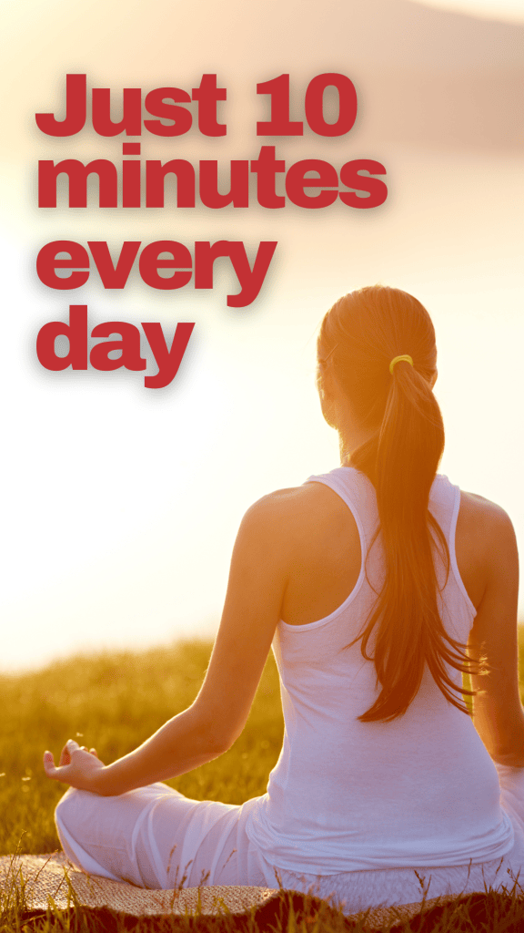 Ten minutes of Yoga stretches in me time for self care